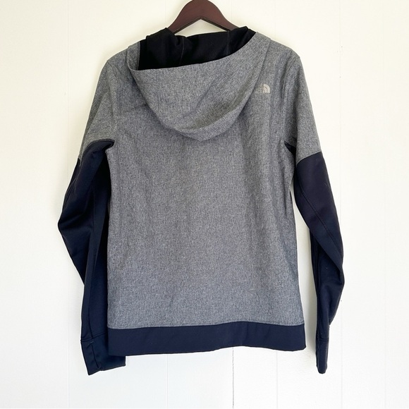 NORTH FACE Large Hooded Kilowatt Black Gray Lightweight Jacket Small - Picture 5 of 7